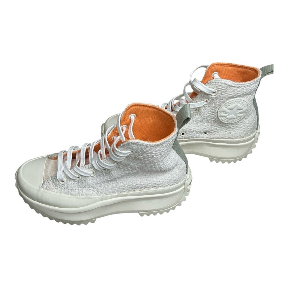 Converse Run Star Hike Hi Platform Sneakers White Woven Texture | Women’s 7.5 - Picture 8 of 15